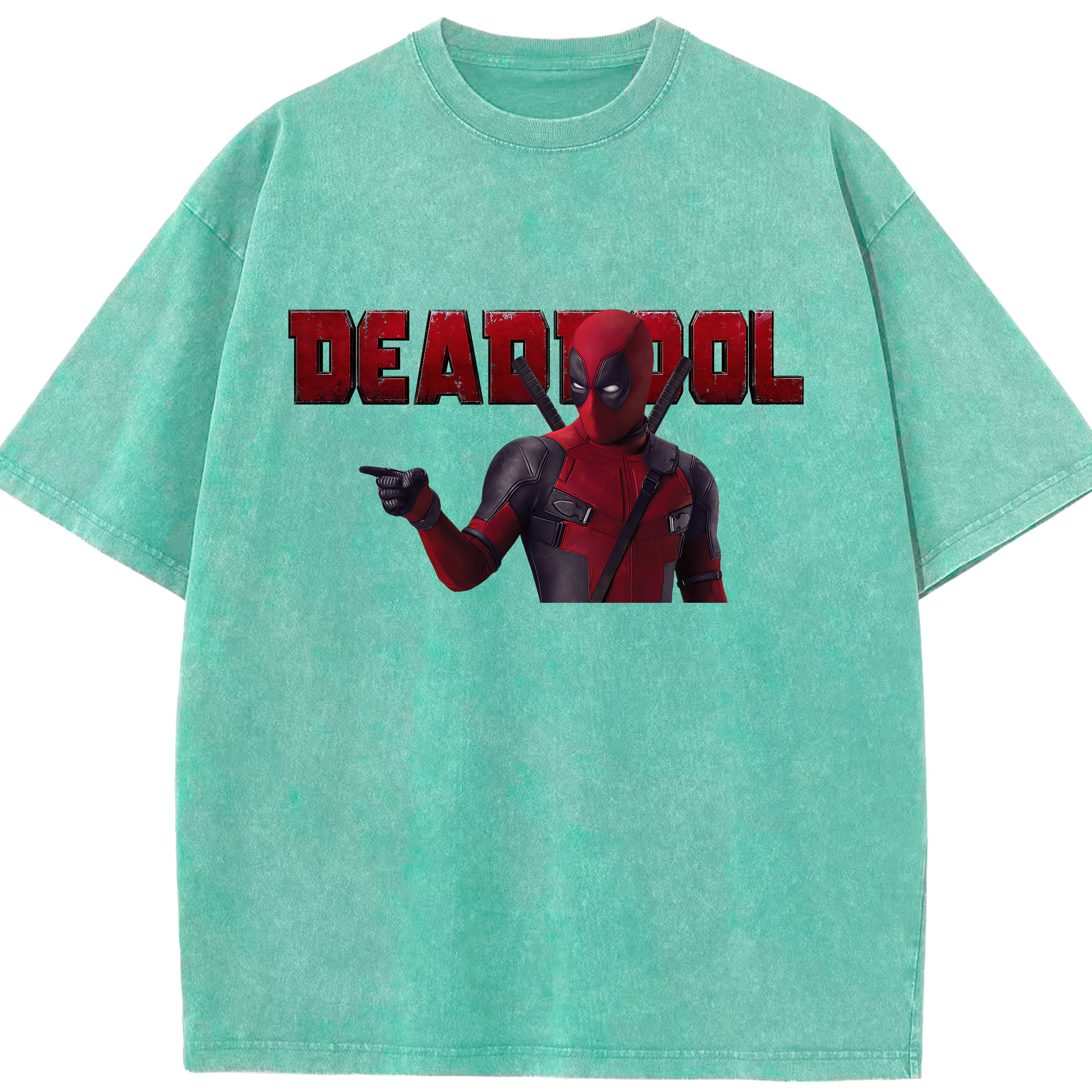 （画像用） Deadpool デッドプール 綿100% ヴィンテージ風 半袖Tシャツ（フロントプリント）